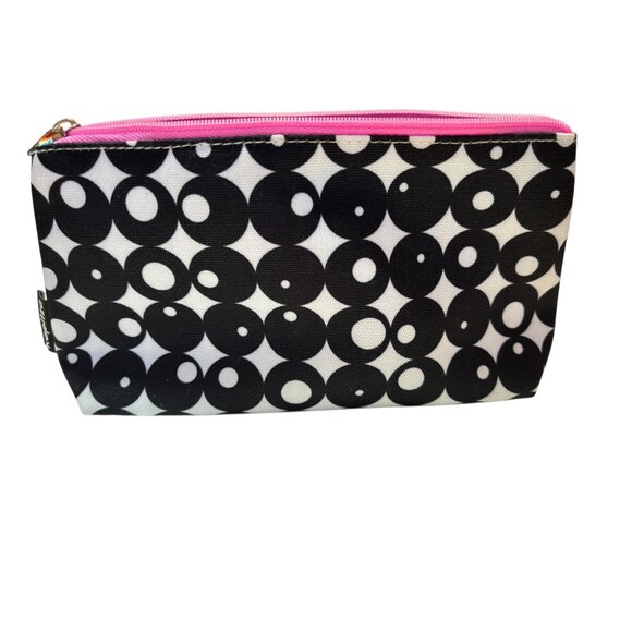 Clinique Kapitza Multicolor Canvas Pouch With Pink Zipper & Inner Lining - Picture 5 of 6